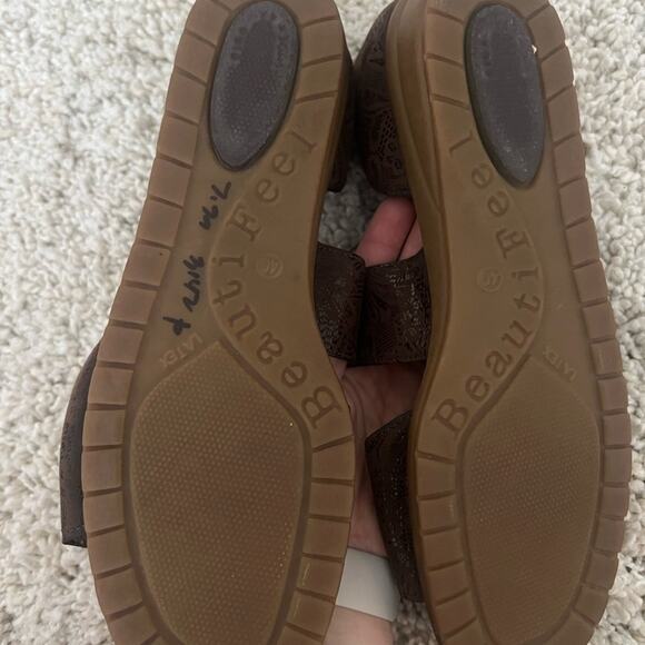 Beautifeel Brown Two Strap Sandals Size 40 - Picture 4 of 11